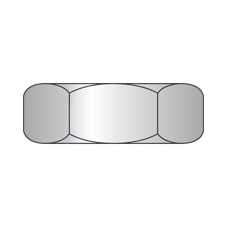 Newport Fasteners Machine Screw Nut, #10-24, 18-8 Stainless Steel, Not Graded, Plain, 0.130 in Ht, 5000 PK 139805